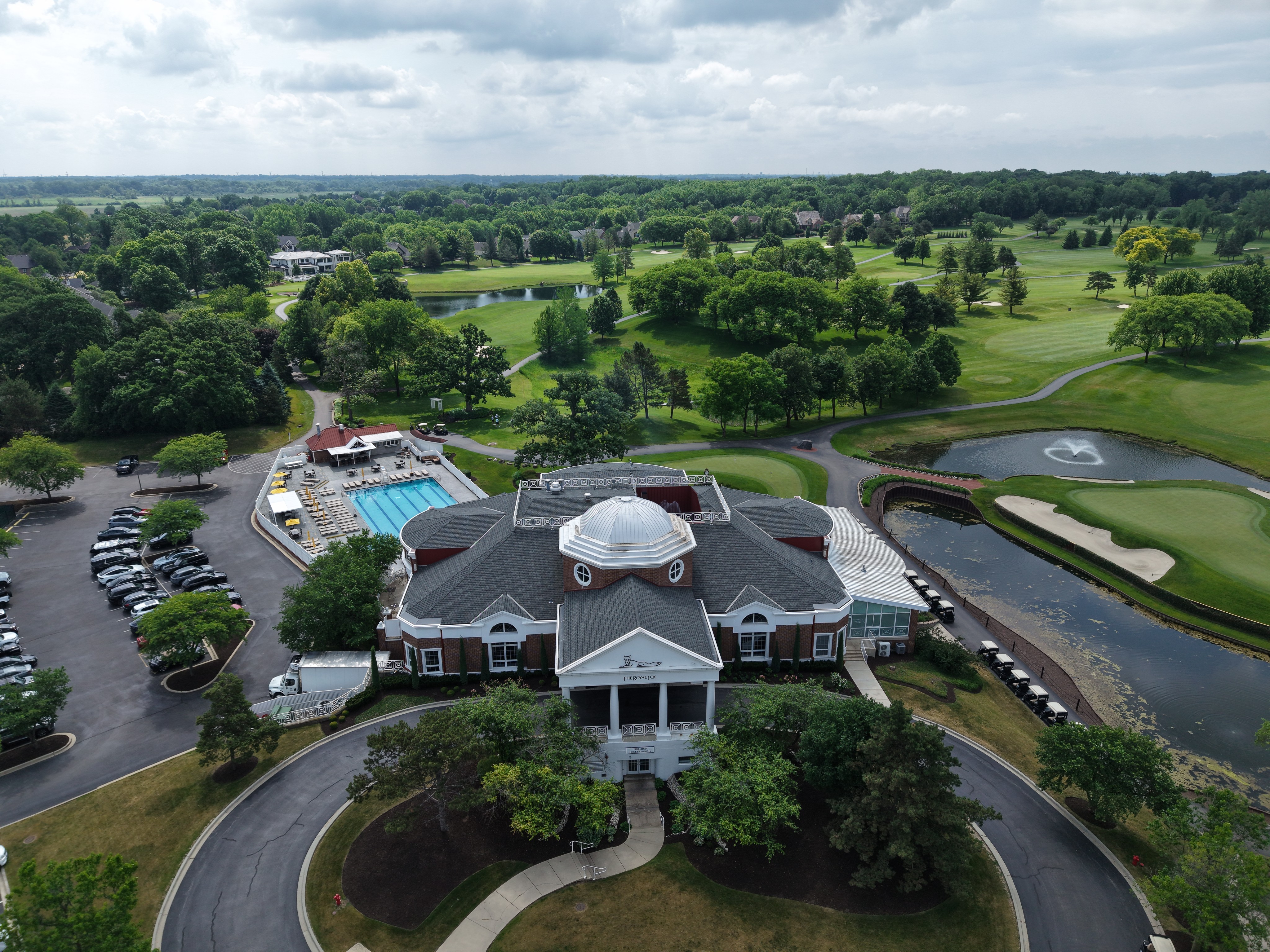 Wedding venue aerial photo