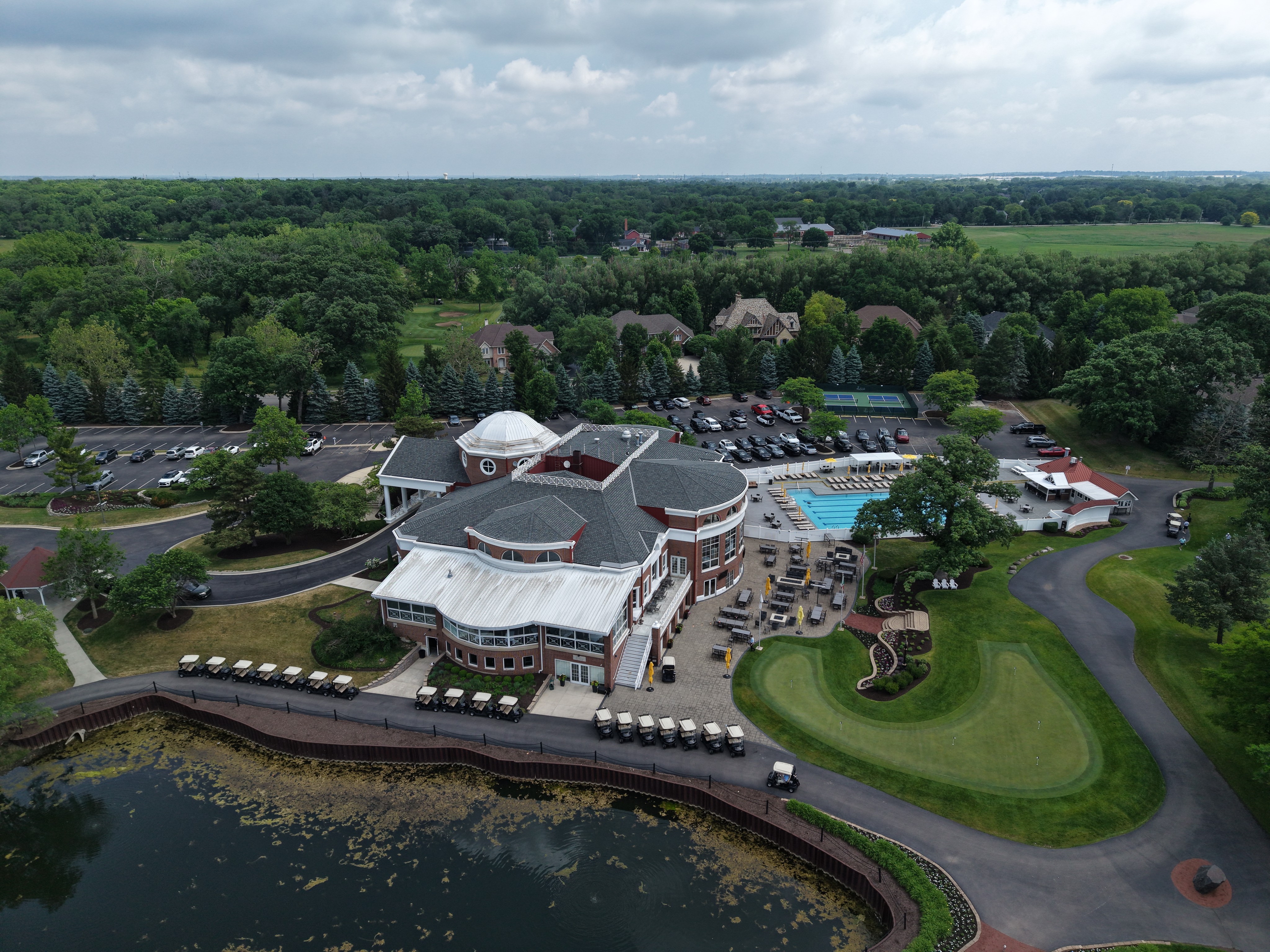 Wedding venue aerial photo