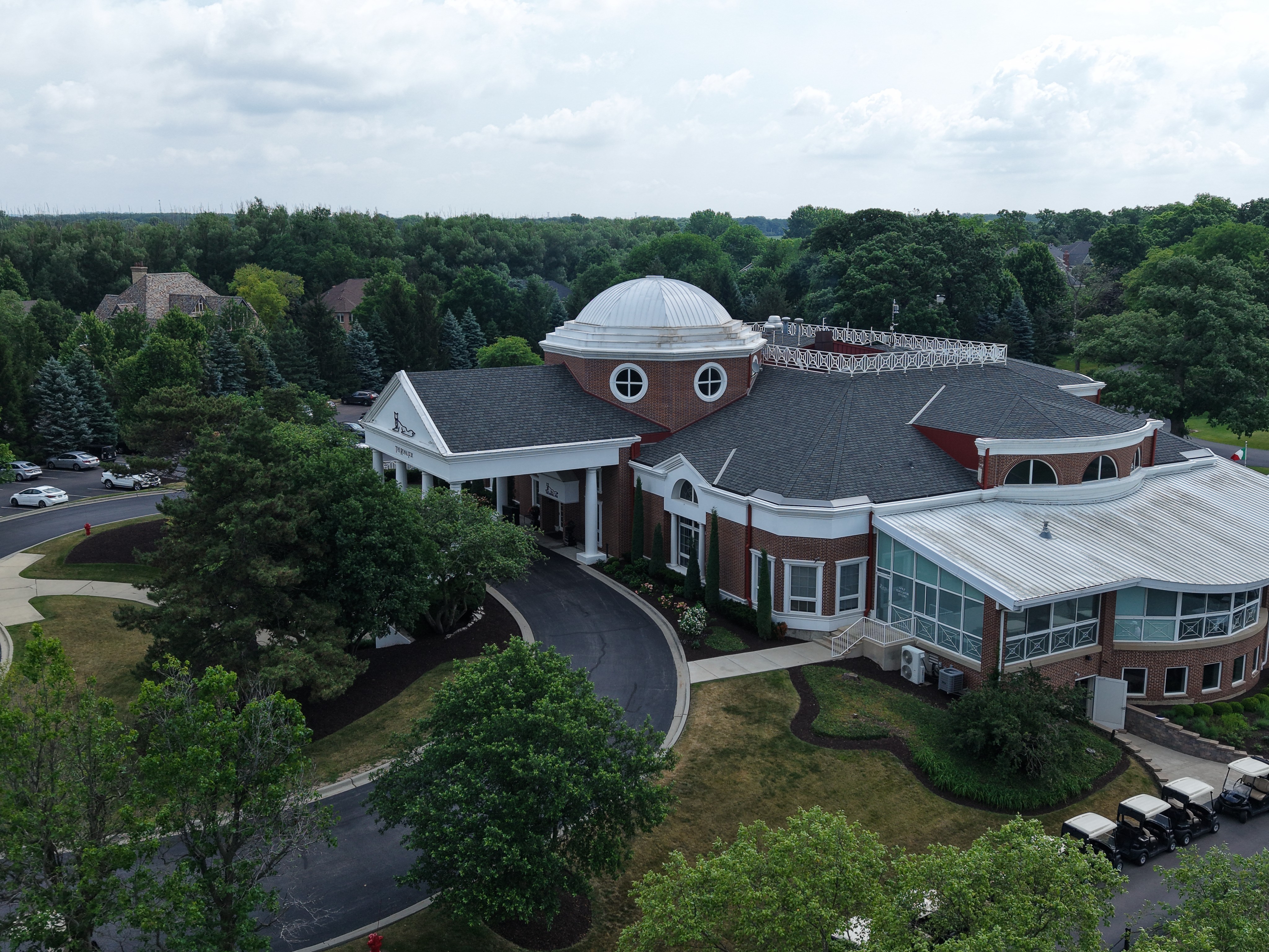Wedding venue aerial photo