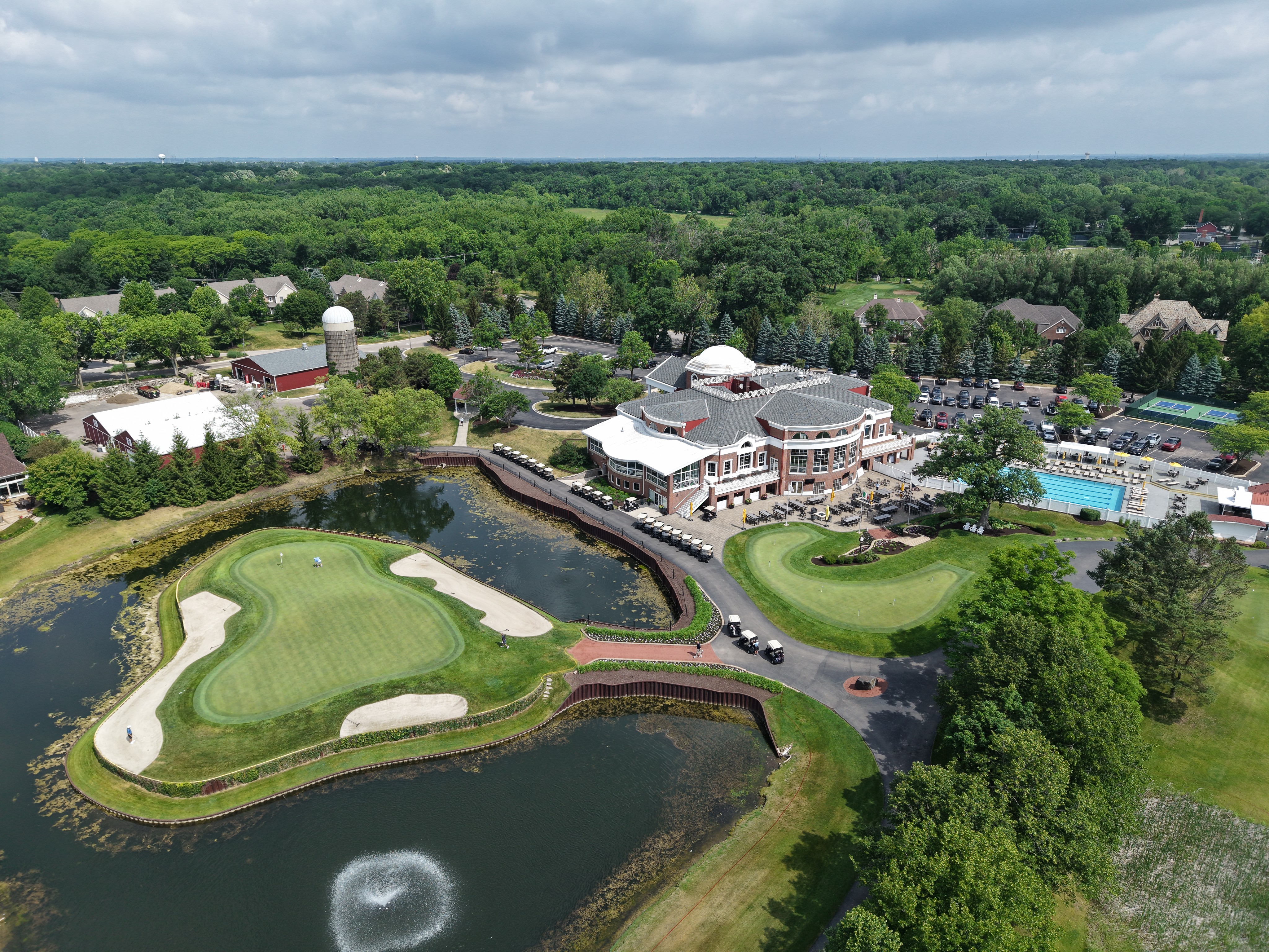 Wedding venue aerial photo