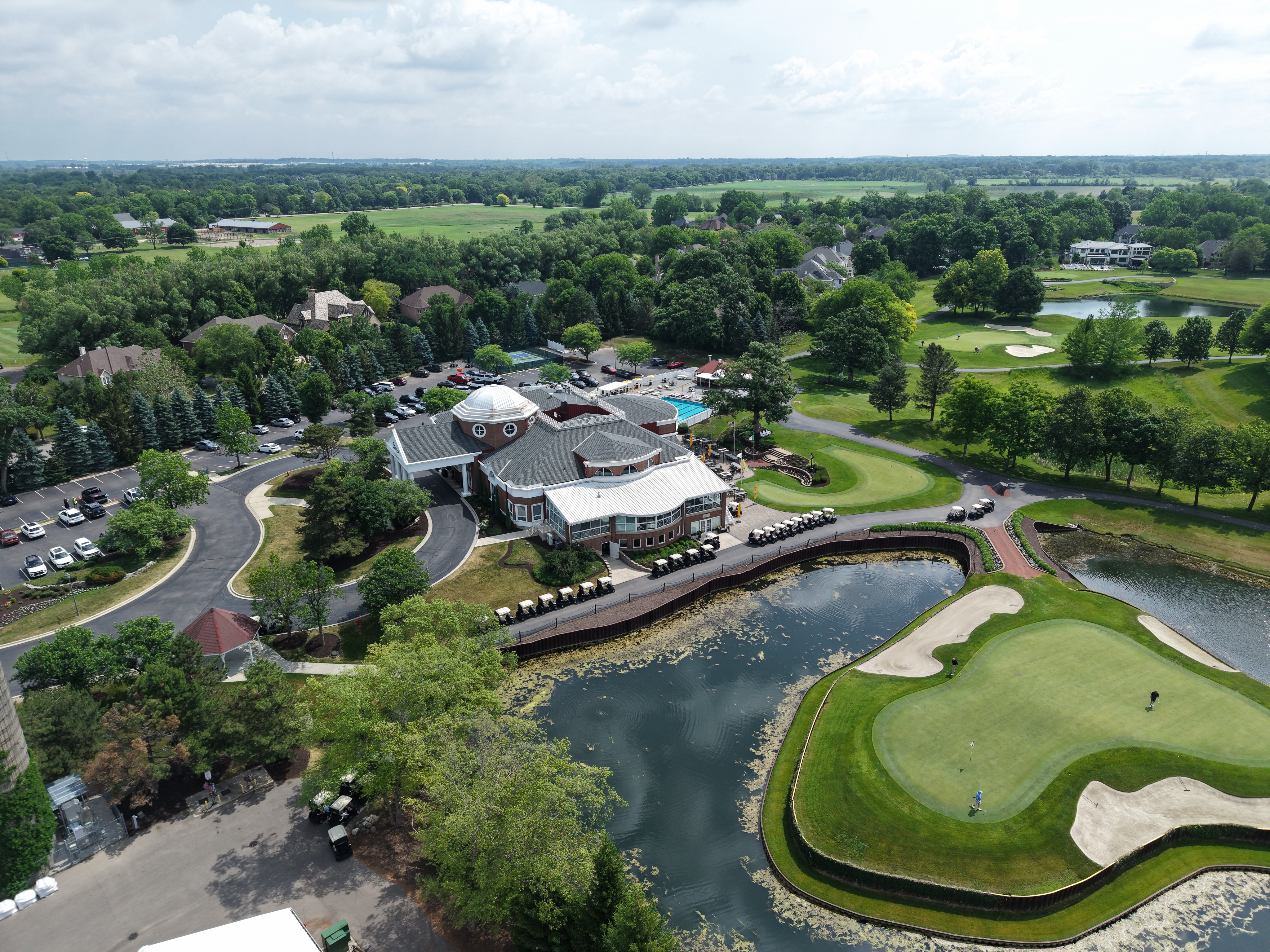 Wedding venue aerial photo