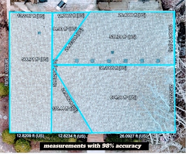 Roof inspection aerial